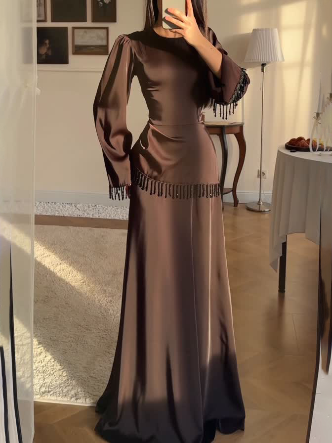 Satin Elegant Maxi Dress