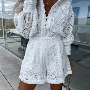 Lace Casual Two-Piece Set