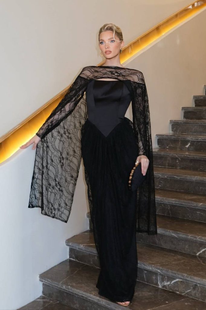 Lace Long Sleeve Maxi Dress